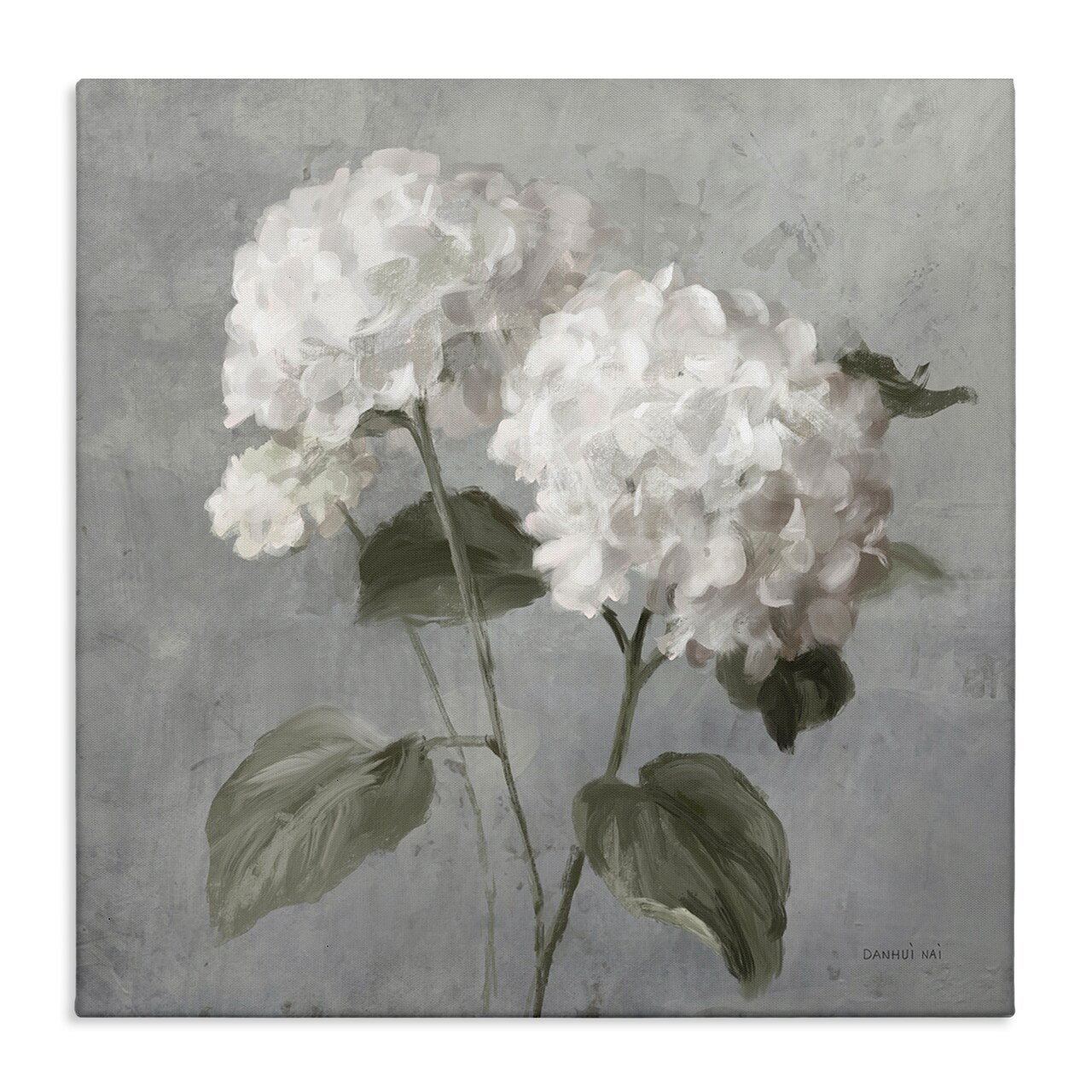 Stupell Industries White Hydrangeas Pair Canvas Wall Art Design by Danhui Nai